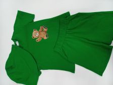 Мишка, зелень, футболка +шорты +панама